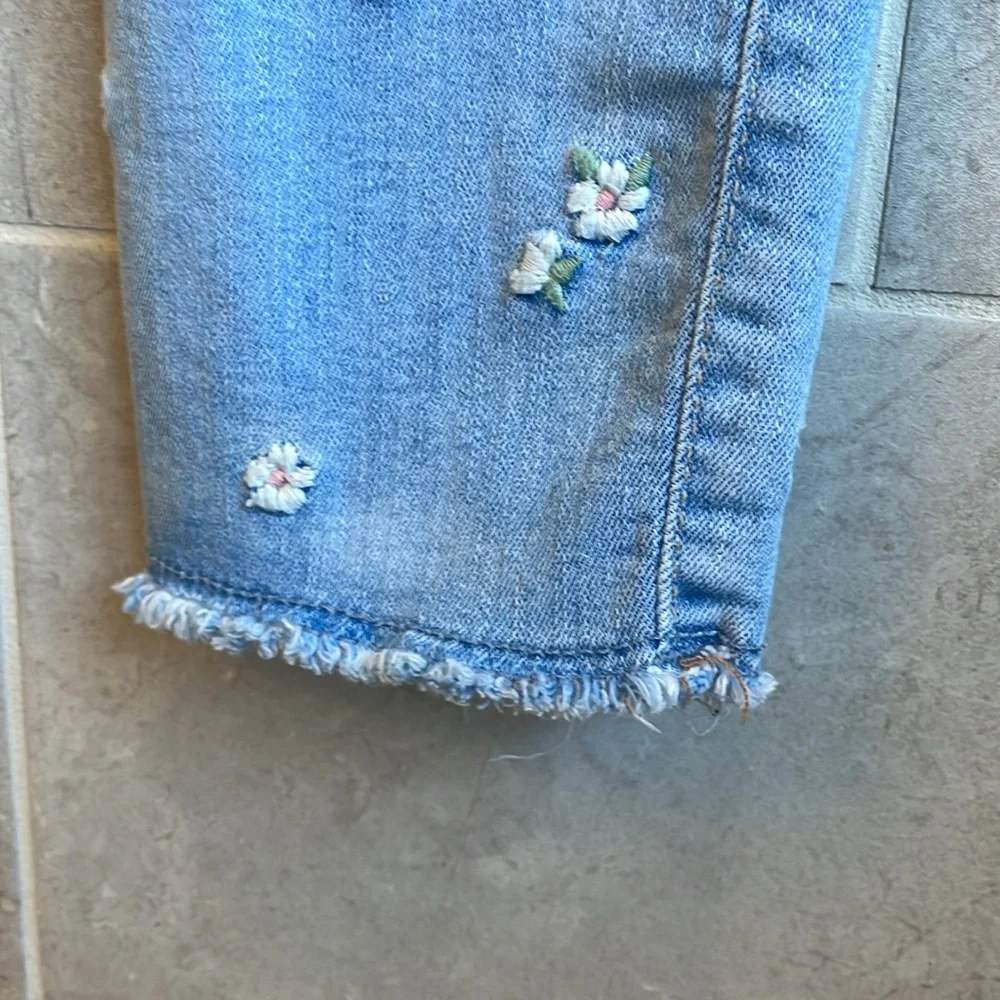 GAP Kids Embroidered Floral Skinny Jeans